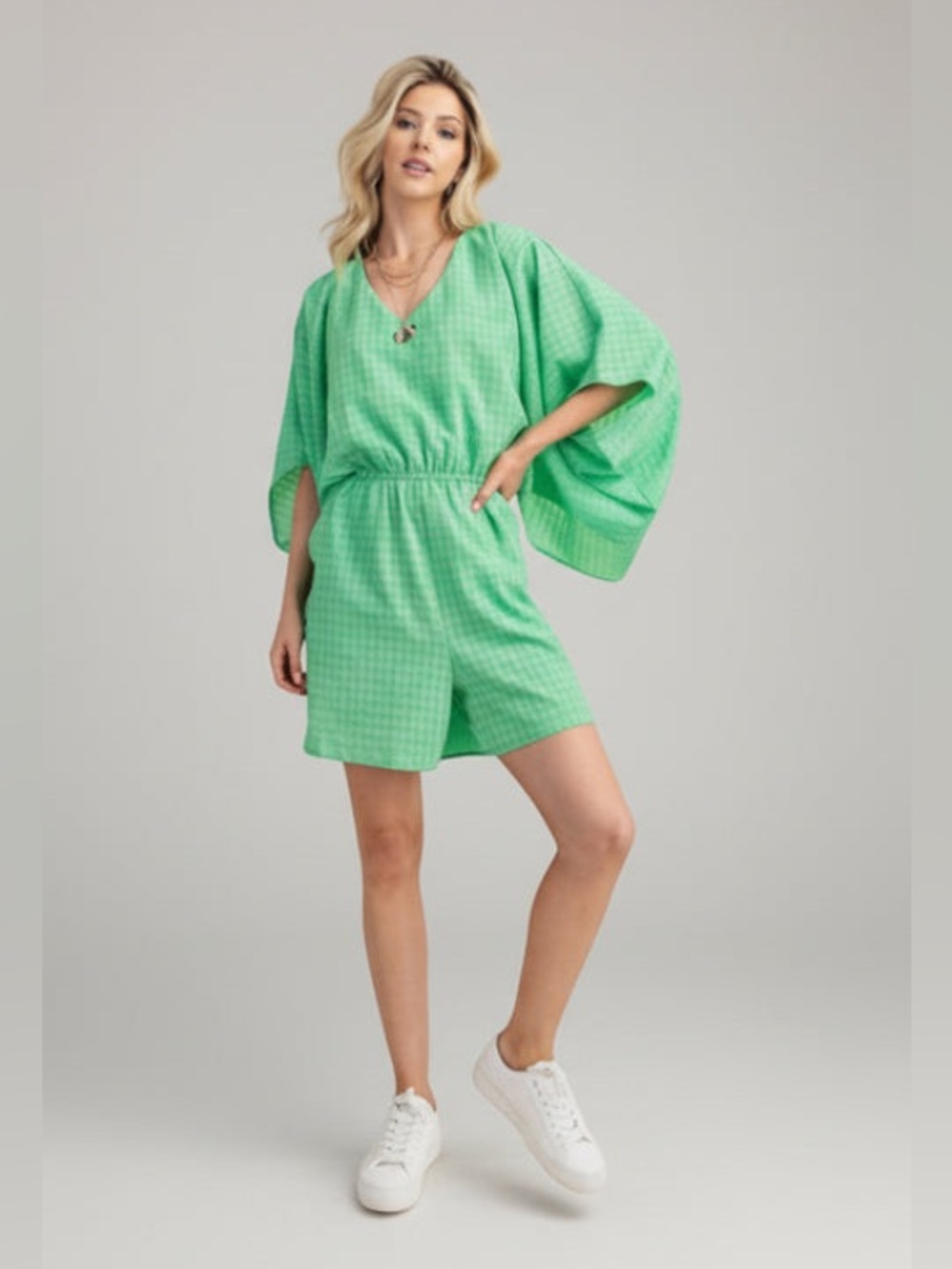 THE KIMONO BLOOM ROMPER COLLECTION MINT BLOOM